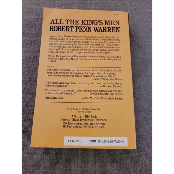 All the King's Men Paperback 1984 by Robert Penn Warren - Picture 6 of 8
